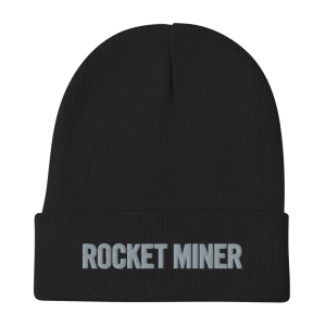 ROCKET MINER // Embroidered Beanie